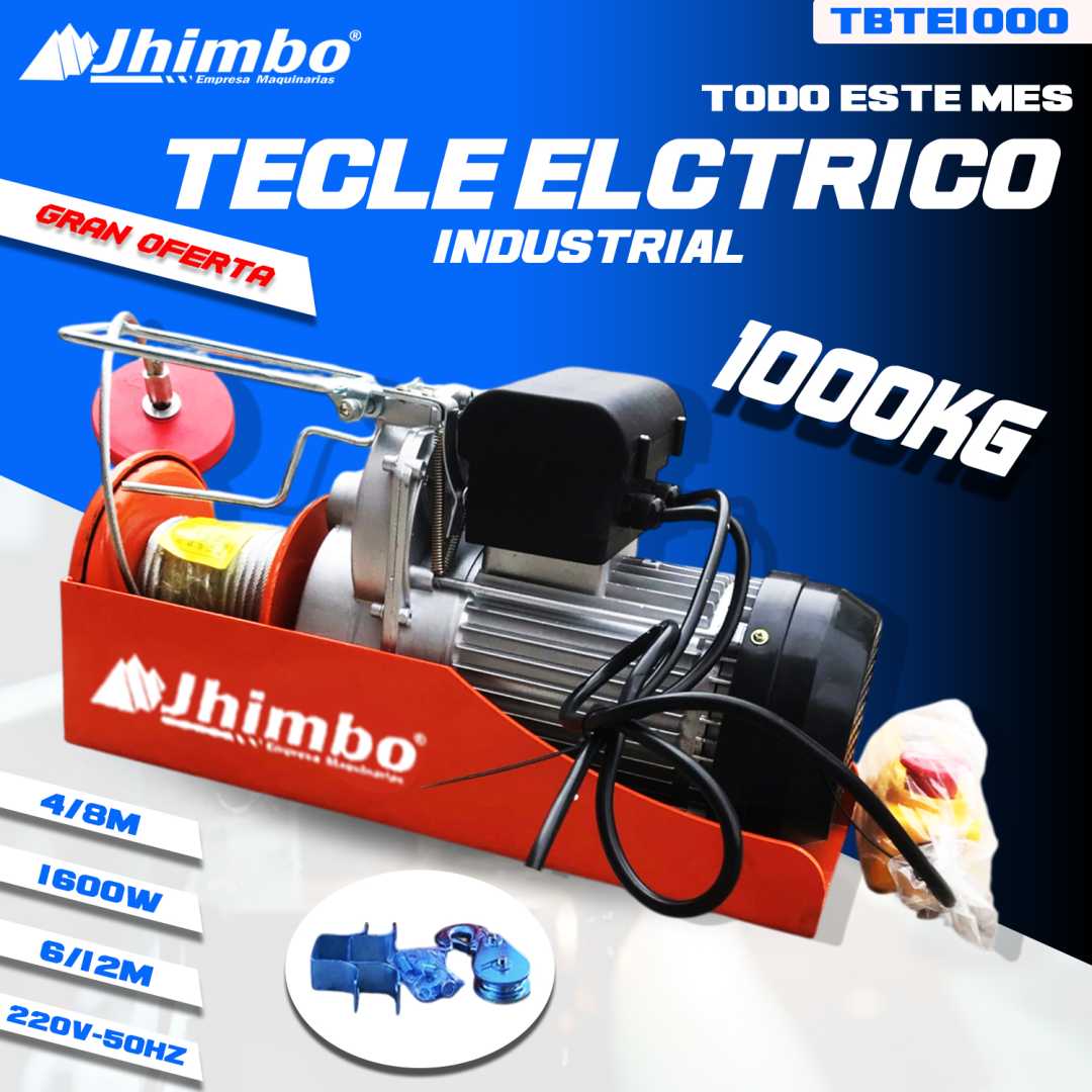 Guinche Electrico 1000Kg Bolivia - Jhimbo Importadora