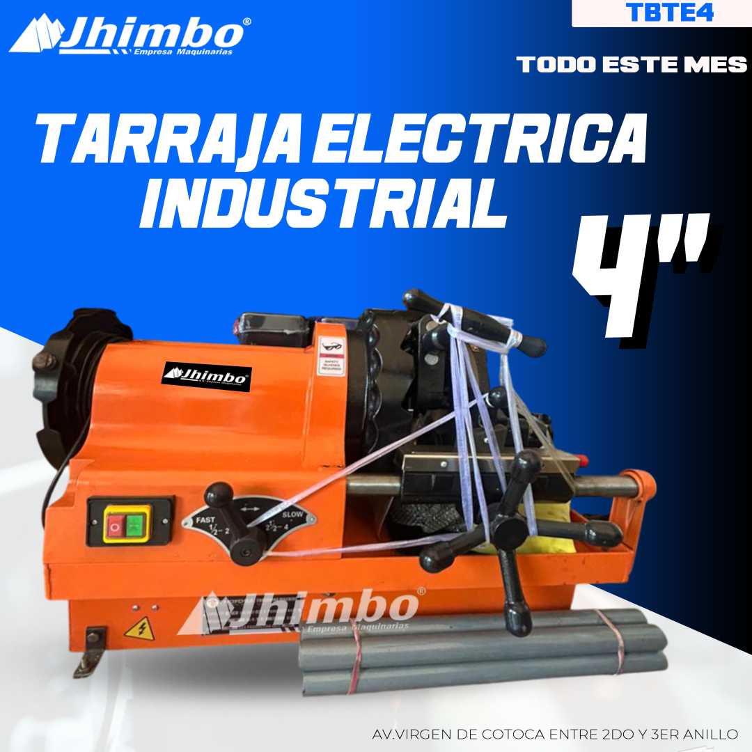TARRAJA ELECTRICA 4" INDUSTRIRAL Bolivia