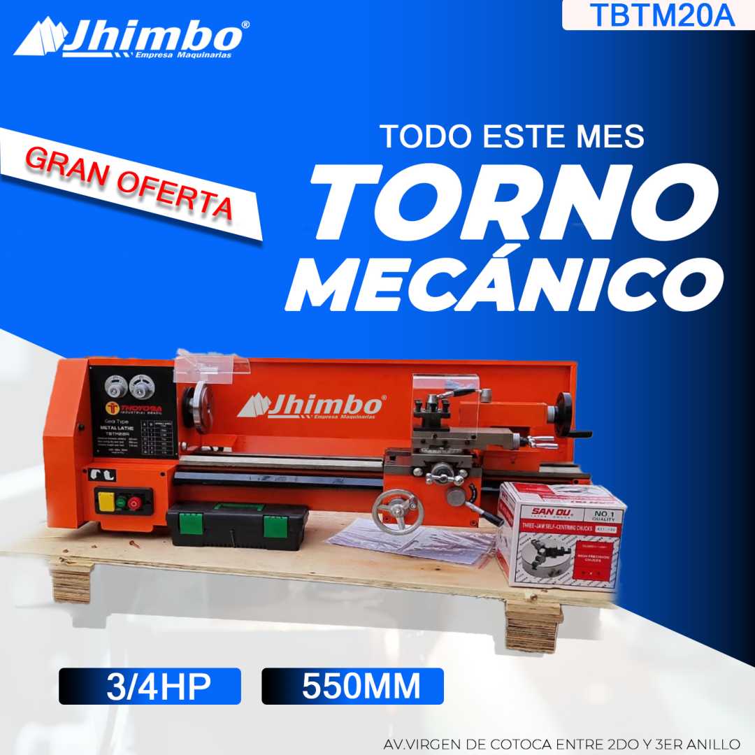 Torno mecanica de 550W Santa Cruz - Jhimbo Importadora