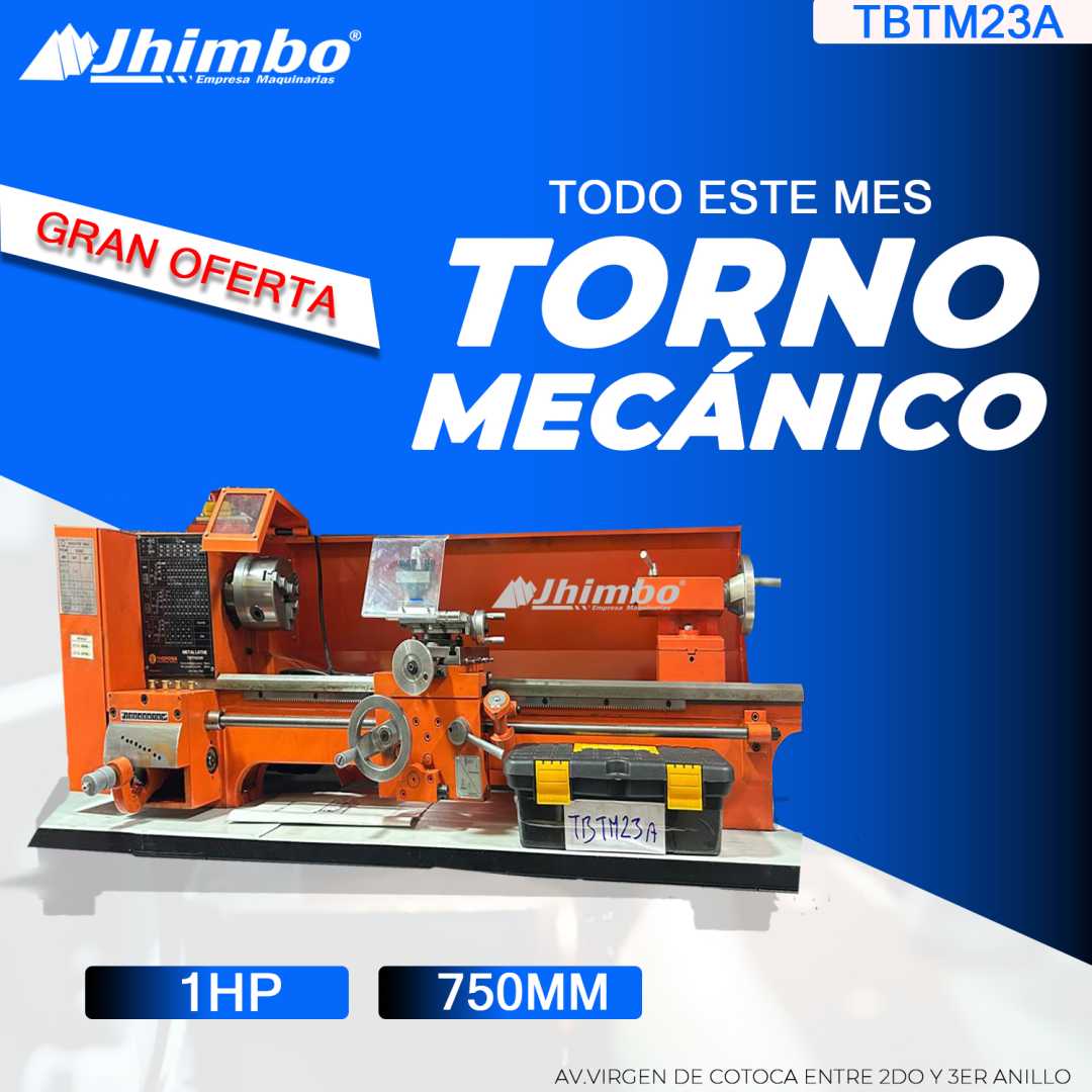 Torno mecanico de 750W Santa Cruz - Jhimbo Importadora