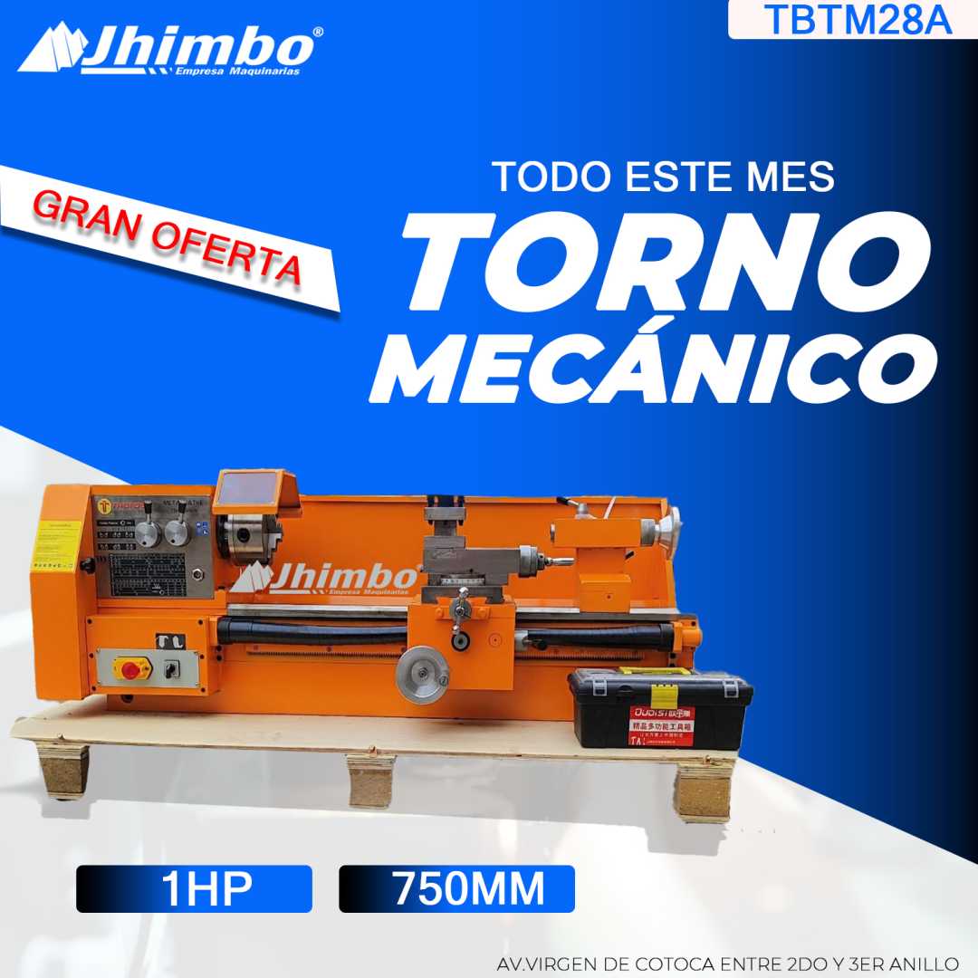 Torno para metal de 750W Santa Cruz