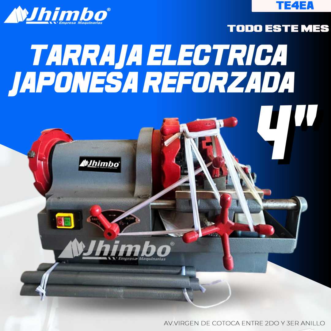 Tarraja electrica de tubo 1/2 a 4" Bolivia - Jhimbo Importadora