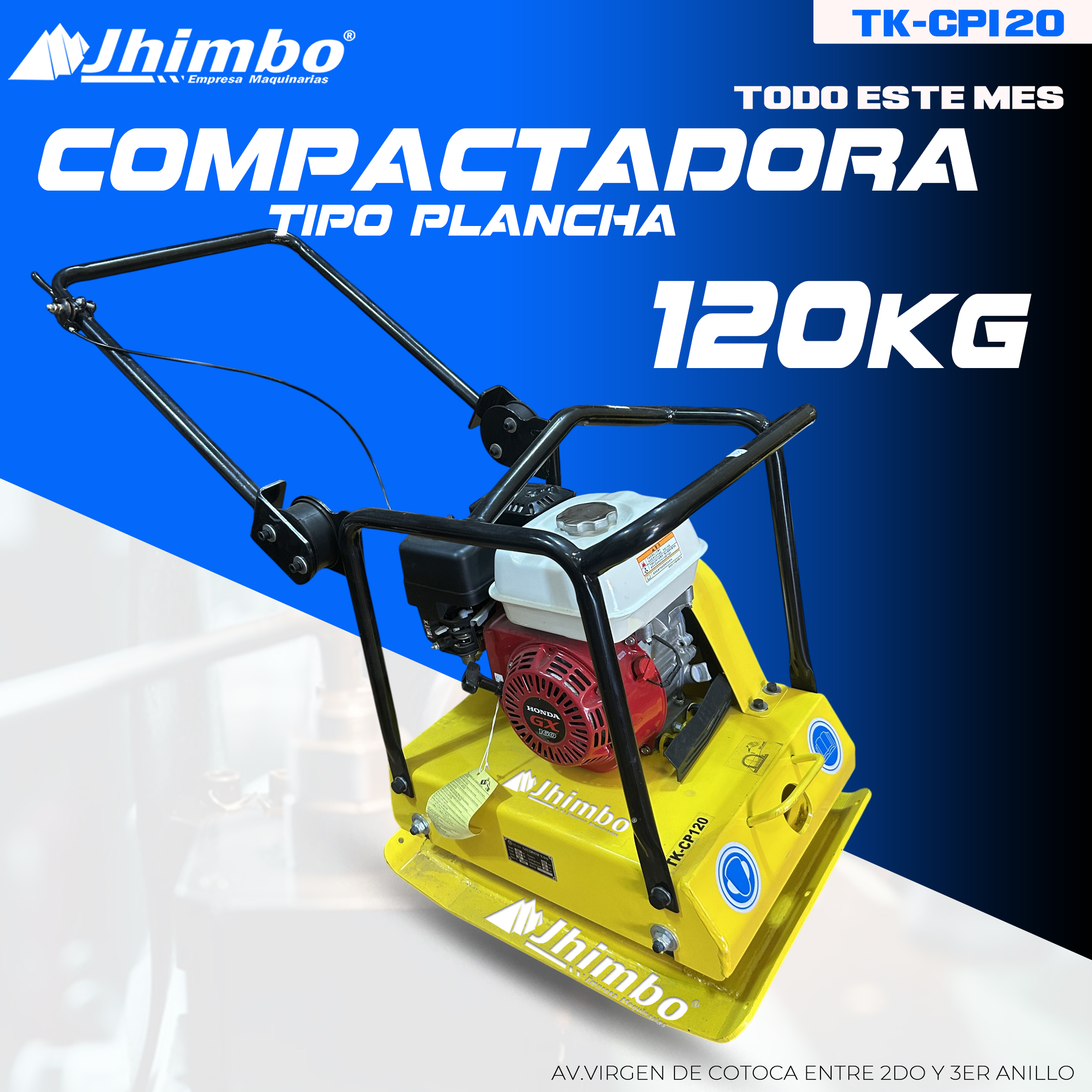 COMPACTADORA TIPO PLANCHA 120KG Bolivia - Jhimbo Importadora