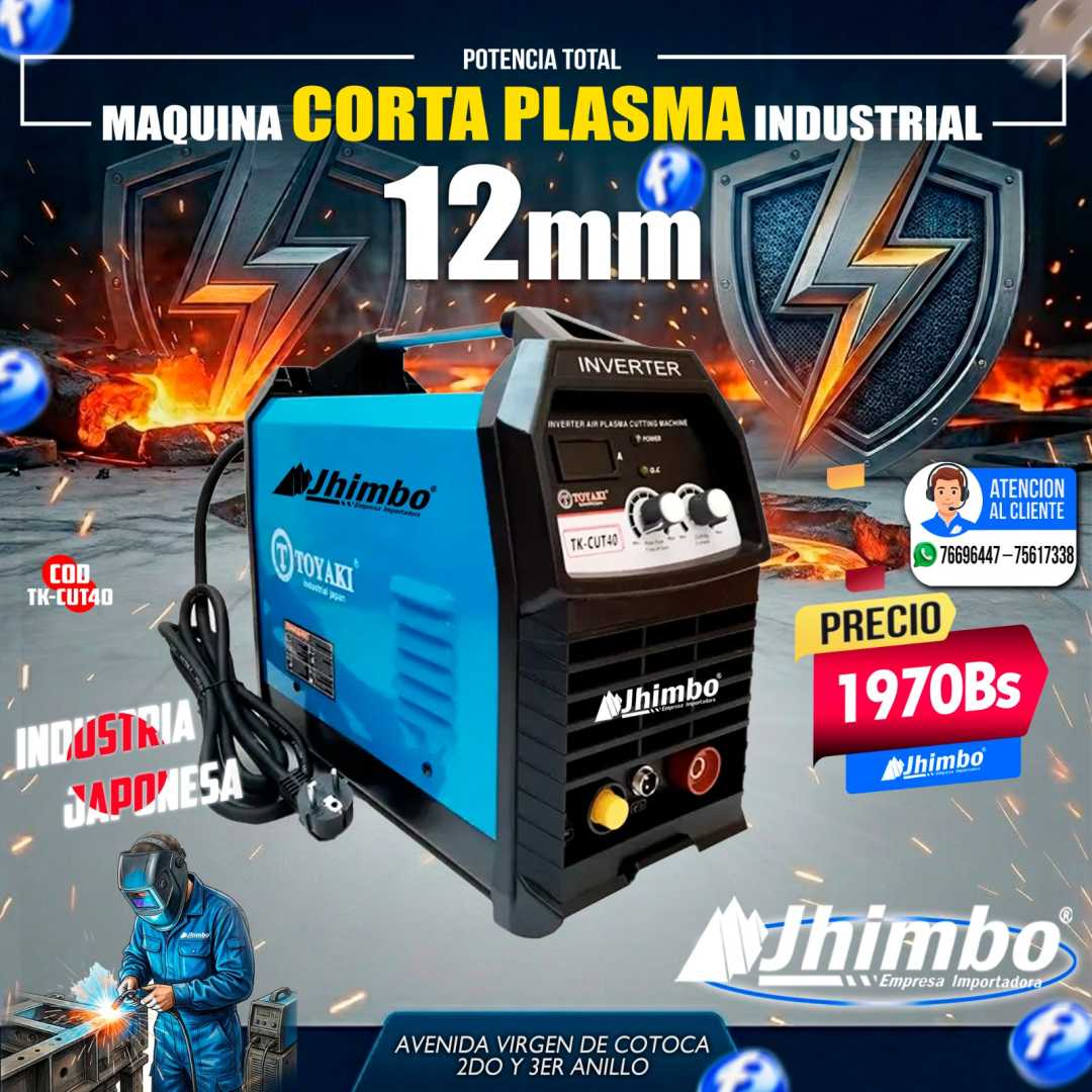 MAQUINA CORTA PLASMA INDUSTRIAL 12MM Bolivia - Imagen 1