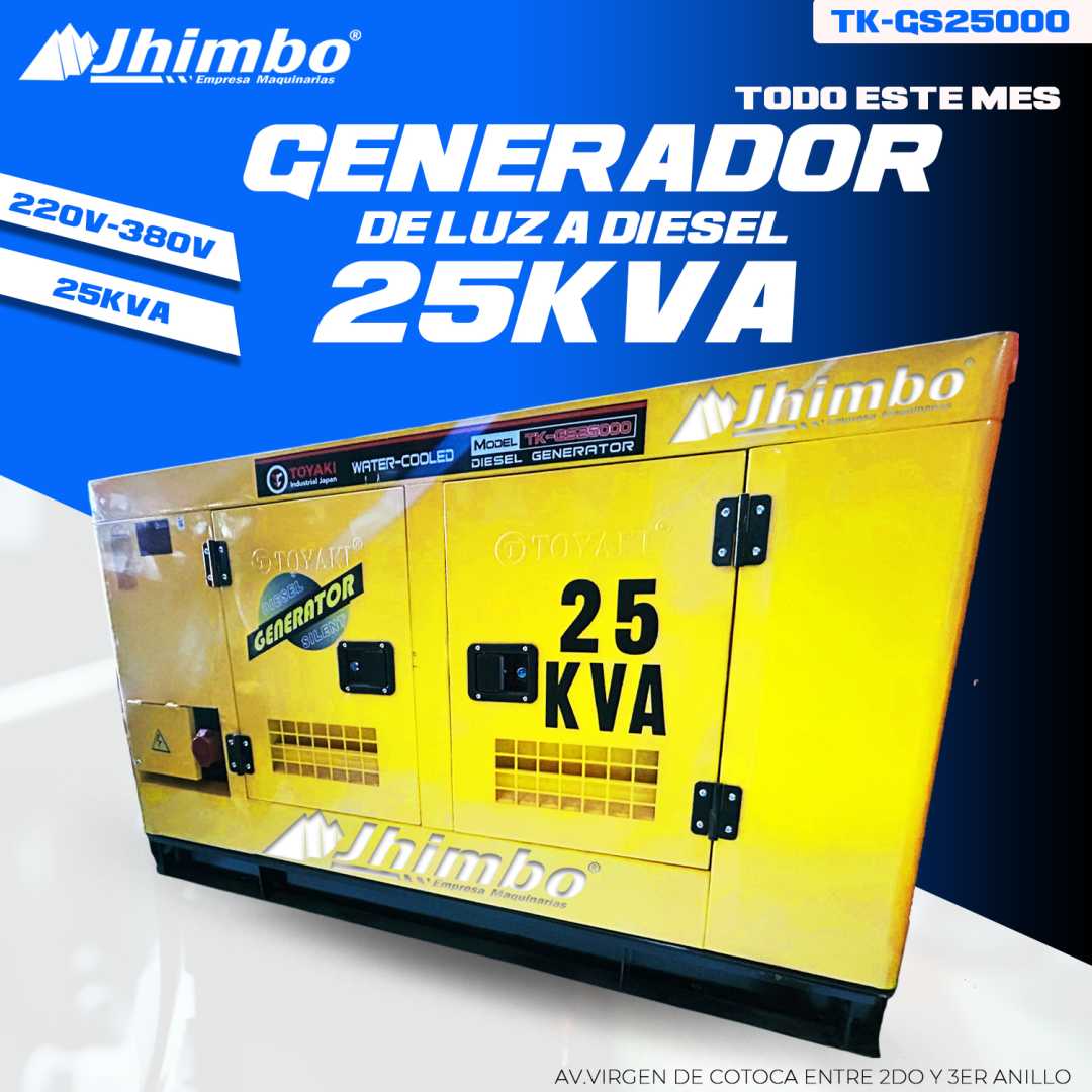 Generador de luz a Diesel 25kva - Jhimbo Importadora