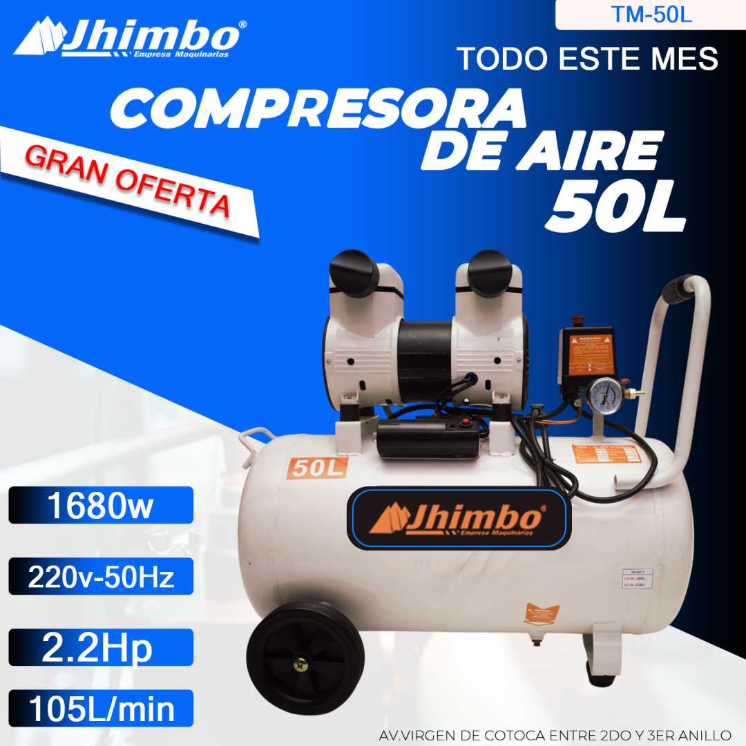 COMPRESORA DE AIRE DE 50LT INDUSTRIAL Bolivia