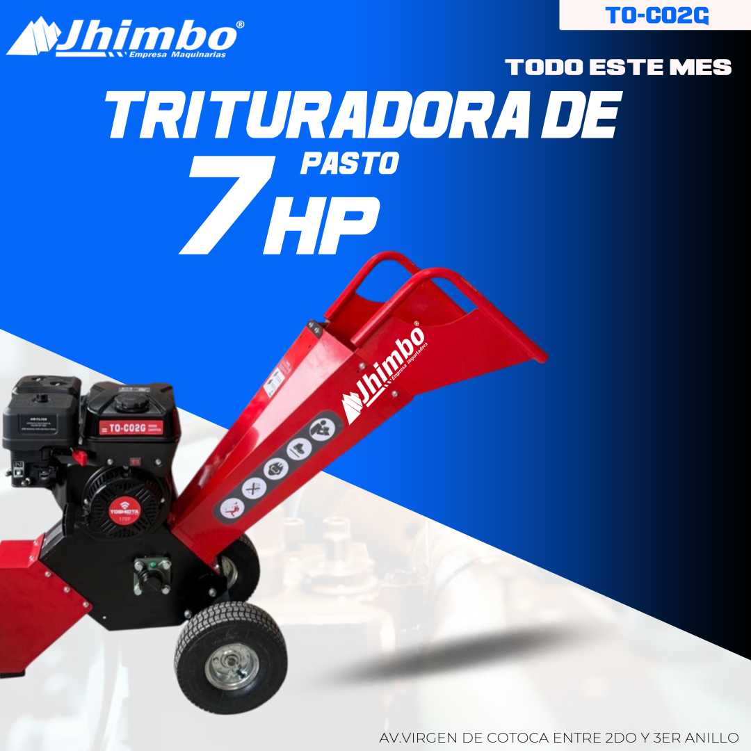 TRITURADORA DE PASTO 2" INDUSTRIAL BOLIVIA - Jhimbo Importadora