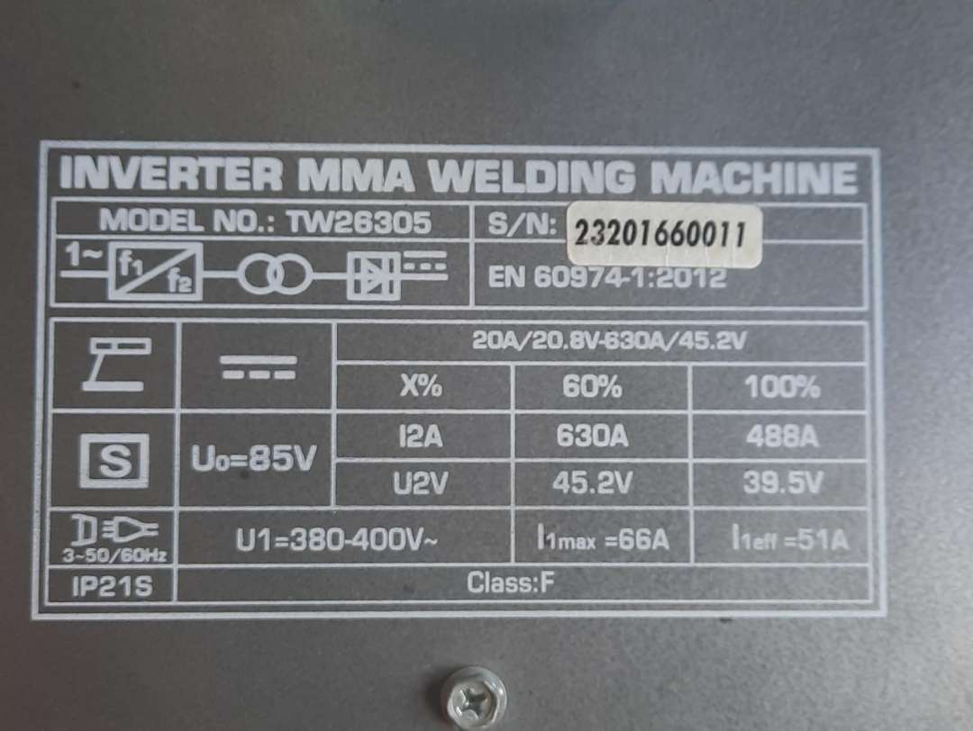 Máquina de soldar industrial 630A INDUSTRIAL BOLIVIA - Imagen 3