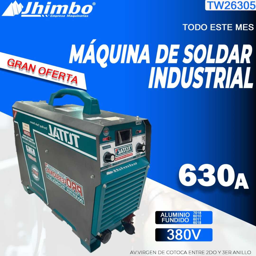 Máquina de soldar industrial 630A INDUSTRIAL BOLIVIA - Imagen 1