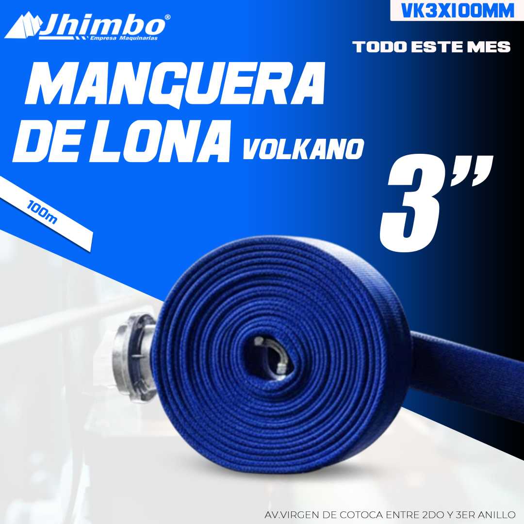 MANGUERA DE LONA 3 PULGADAS BOLIVIA - Imagen 1