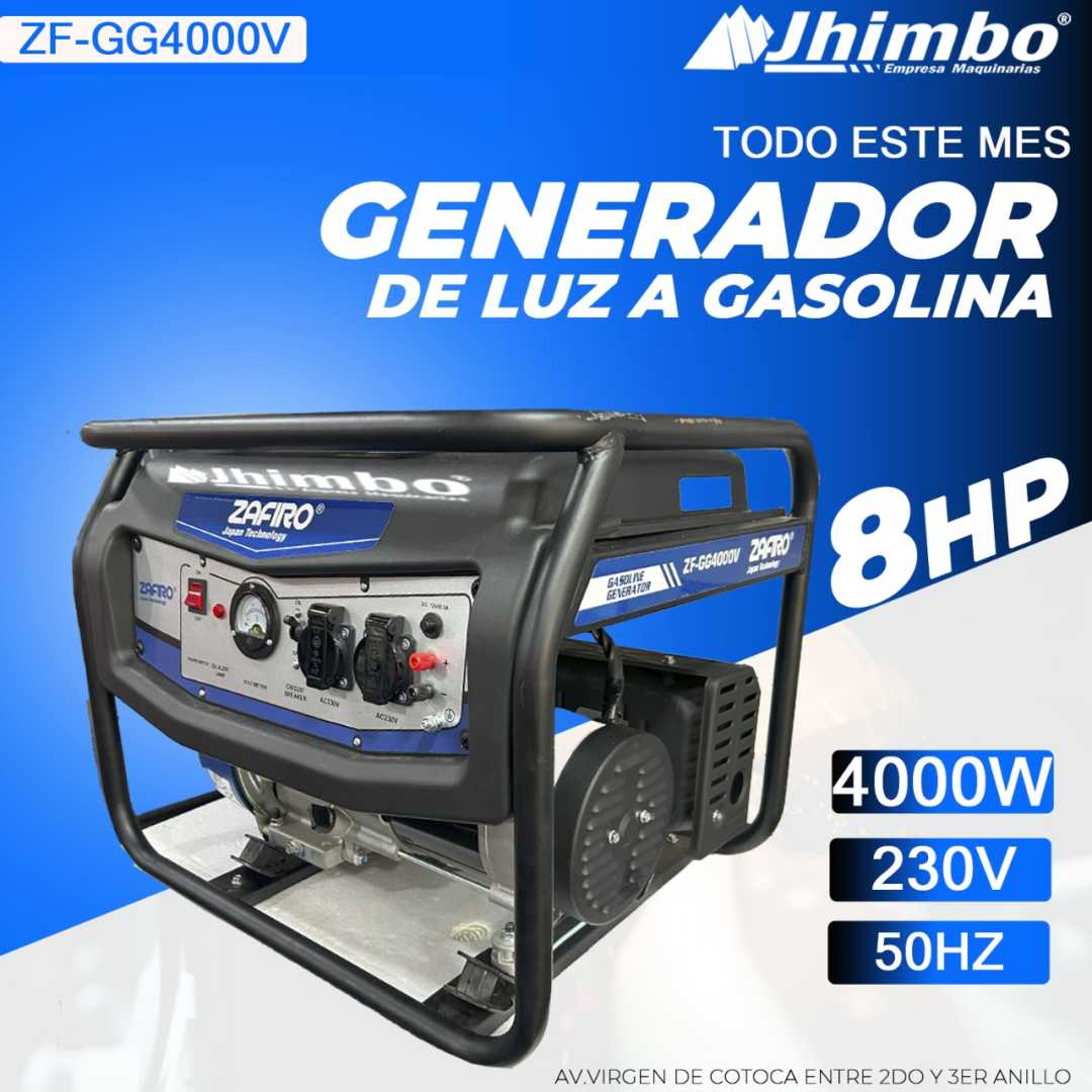 Generador de luz 4000W Bolivia - Jhimbo Importadora