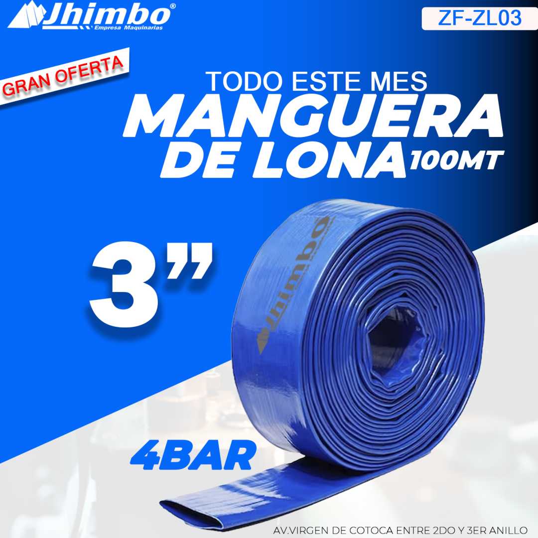 MANGUERA DE LONA 3 PULGADAS JAPONESA BOLIVIA
