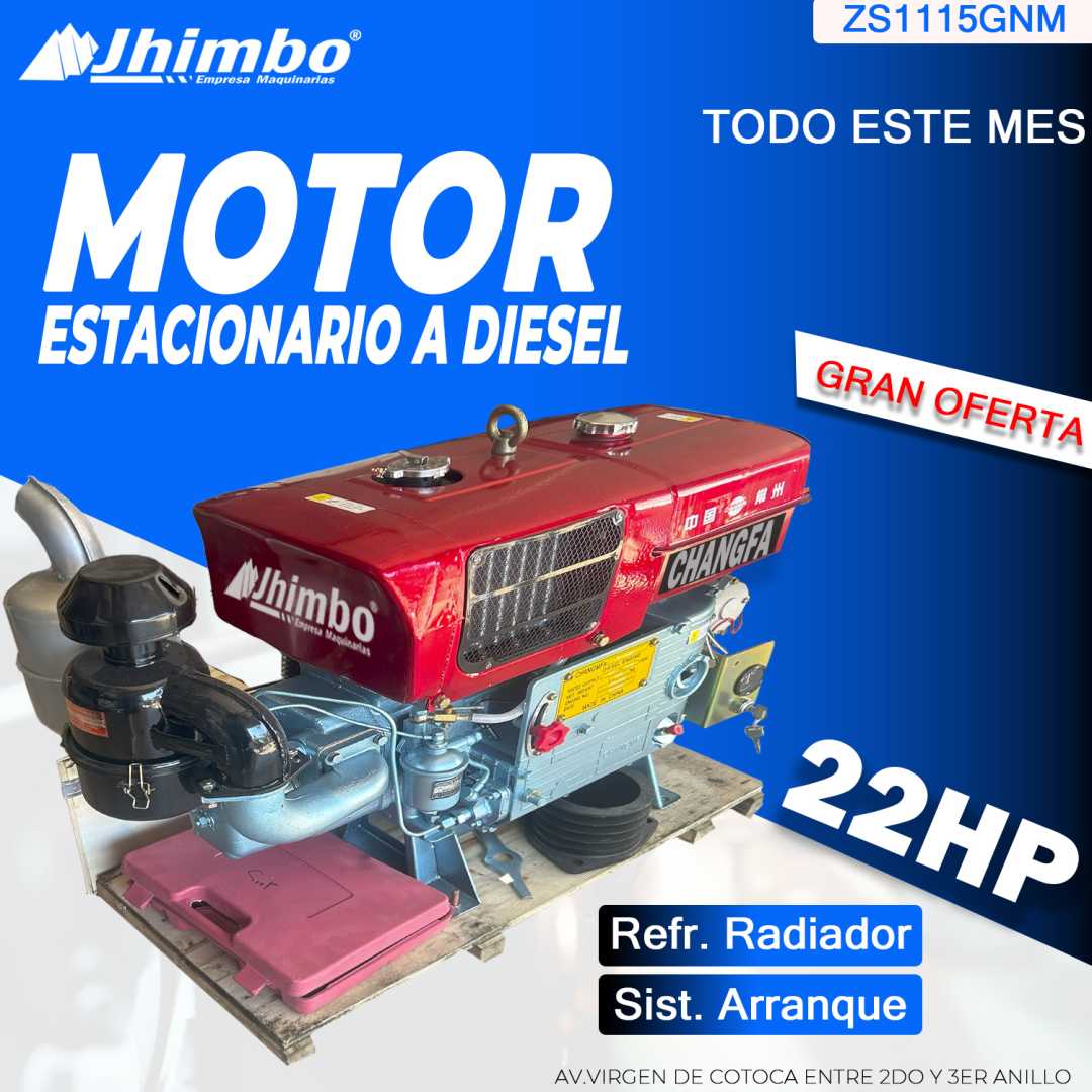 Motor estacionario a diesel 22HP Bolivia - Jhimbo Importadora
