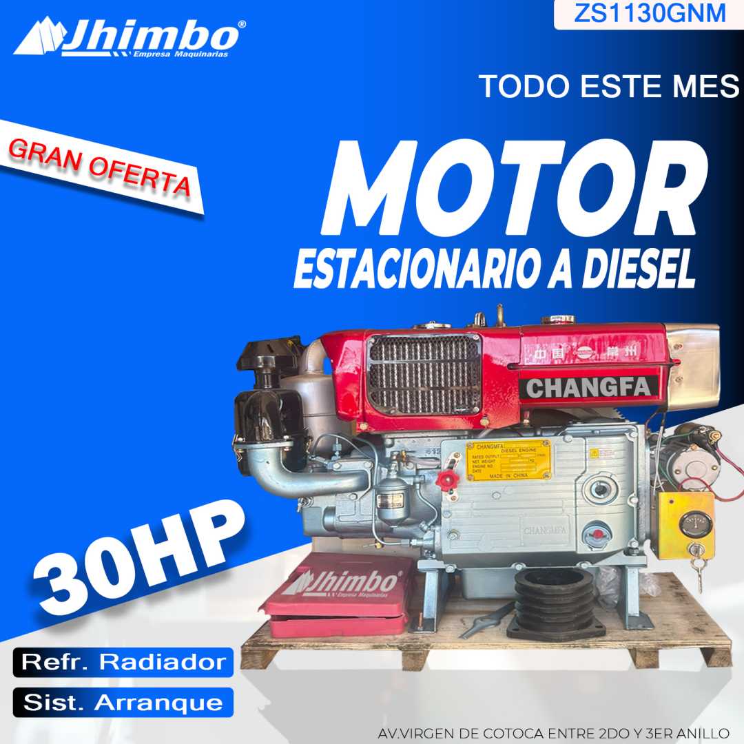 Motor estacionario a diesel 30HP Bolivia - Jhimbo Importadora